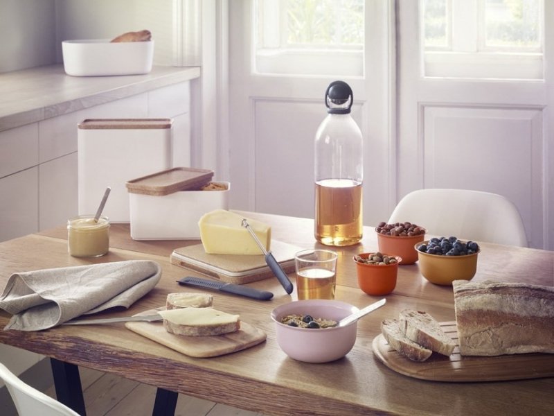 RIG-TIG by Stelton - Zestaw do Serów - Nóż + Krajacz - Szary