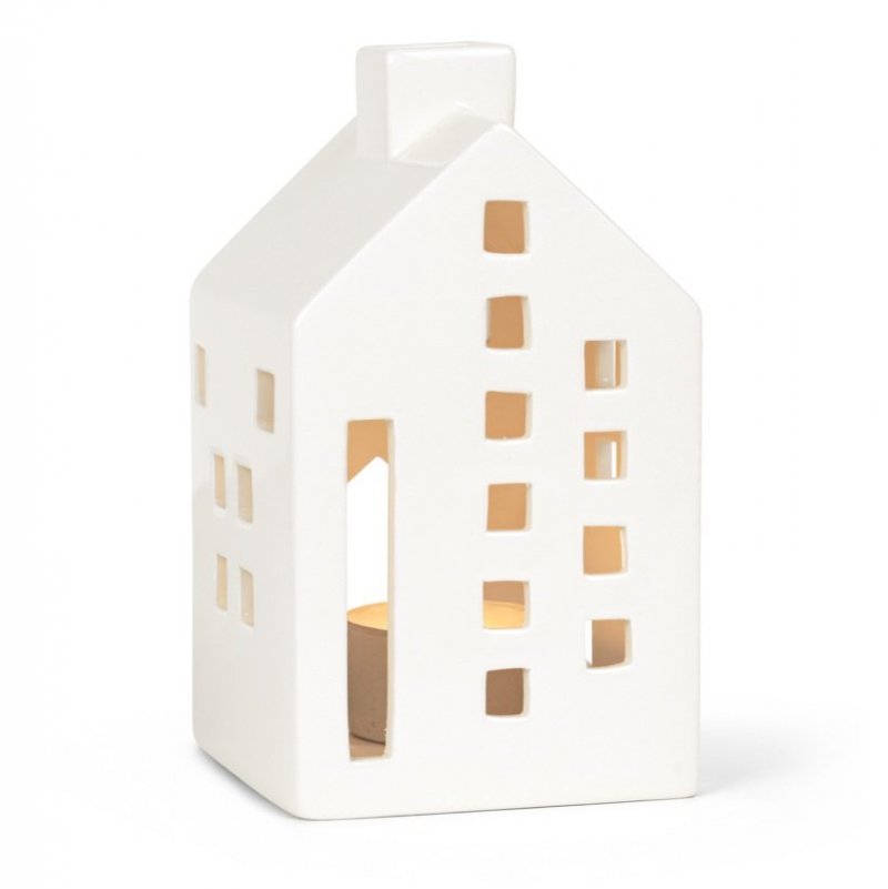 Kähler URBANIA Świecznik Tealight - Domek Biały - Japanese House
