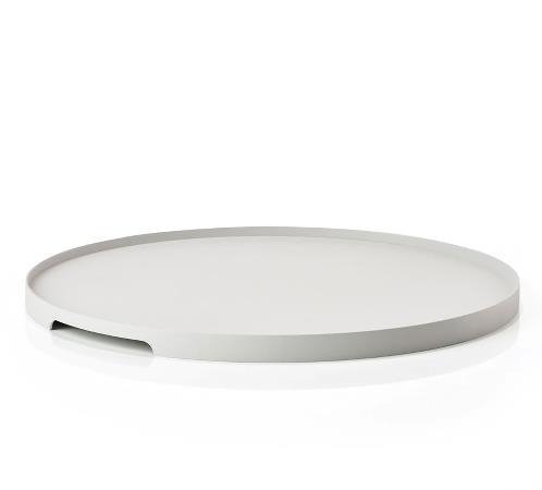ZONE Denmark SINGLES Metalowa Podstawka - Tacka Okrągła 35 cm Jasnoszara