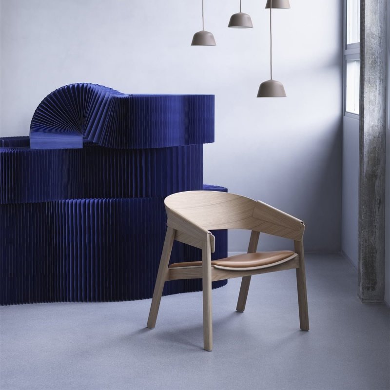 Muuto COVER LOUNGE Krzesło Drewniane - Czarne