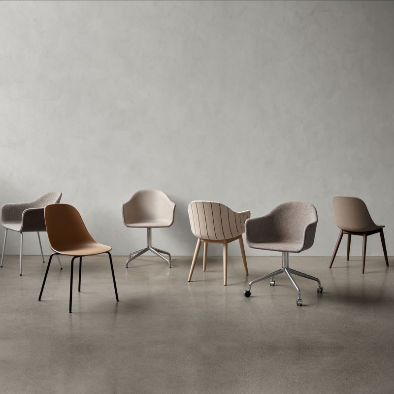 Menu HARBOUR SIDE Krzesło - Rama Dąb Ciemny - Siedzisko Tapicerowane Beżowe