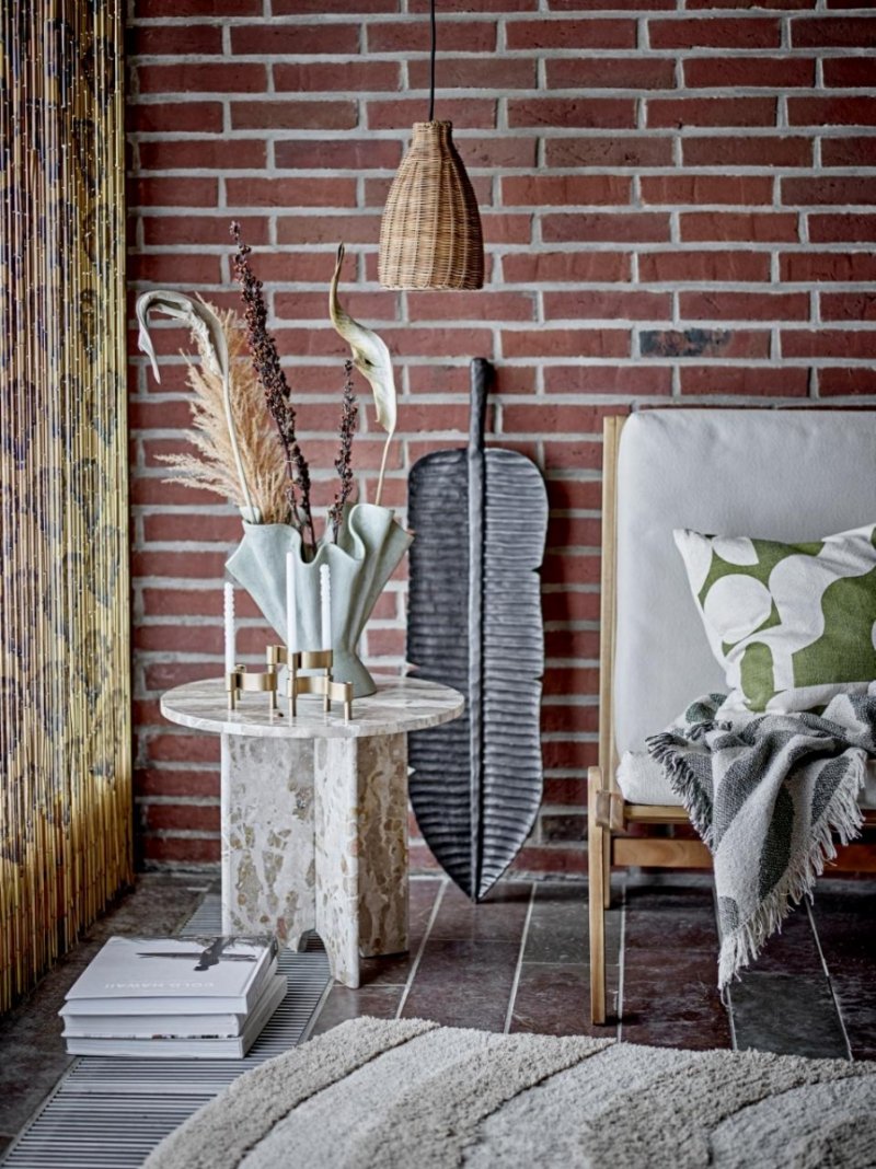 Bloomingville DAIVA Dekoracja Drewniane Pióro 94 cm / Czarne