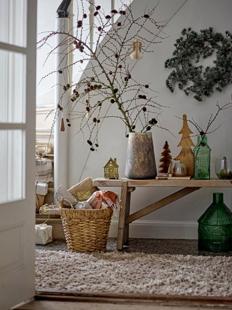 Bloomingville CHRISTMAS JUENE Wieniec do Zawieszenia 50 cm  / Dekoracja Świąteczna