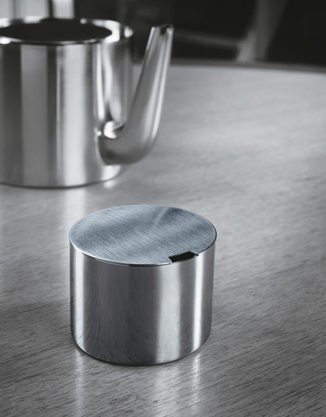 Stelton CYLINDA Stalowa Cukiernica z Pokrywką / Srebrna