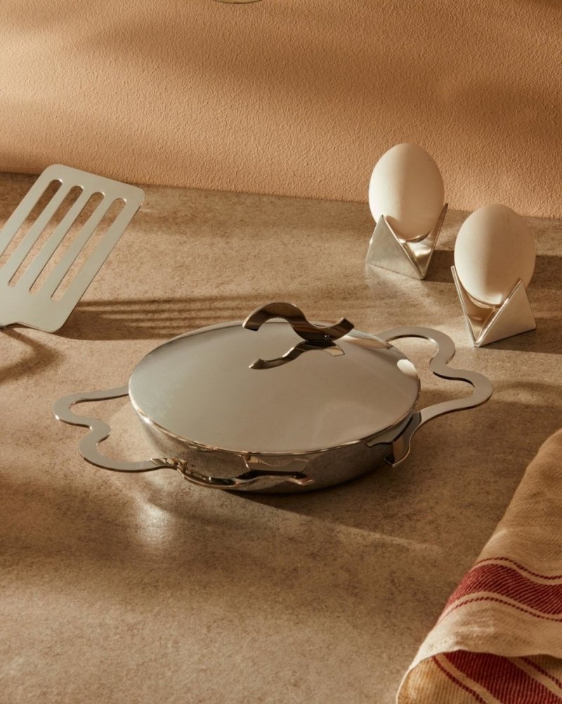 Alessi ROOST Stalowe Kieliszki do Jajek 2 Szt. / Srebrne