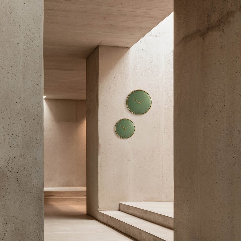 Arne Jacobsen CITY HALL Zegar Ścienny 29 cm / Zielony