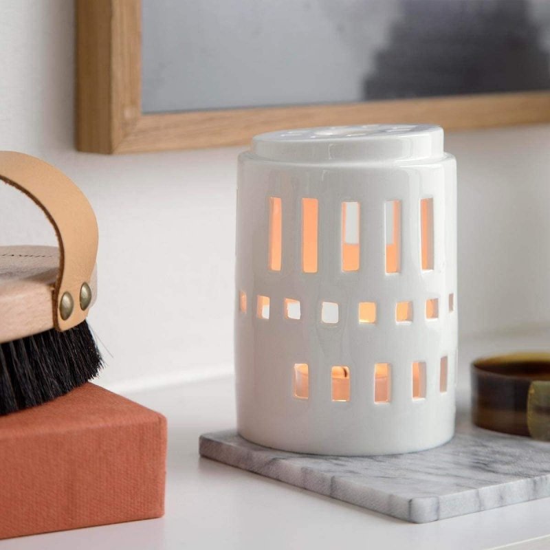 Kähler URBANIA Świecznik Tealight - Domek Biały - Town House