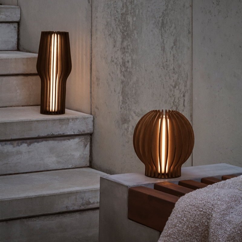 Eva Solo RADIANT ROUND Bezprzewodowa Lampka LED - Dąb Naturalny