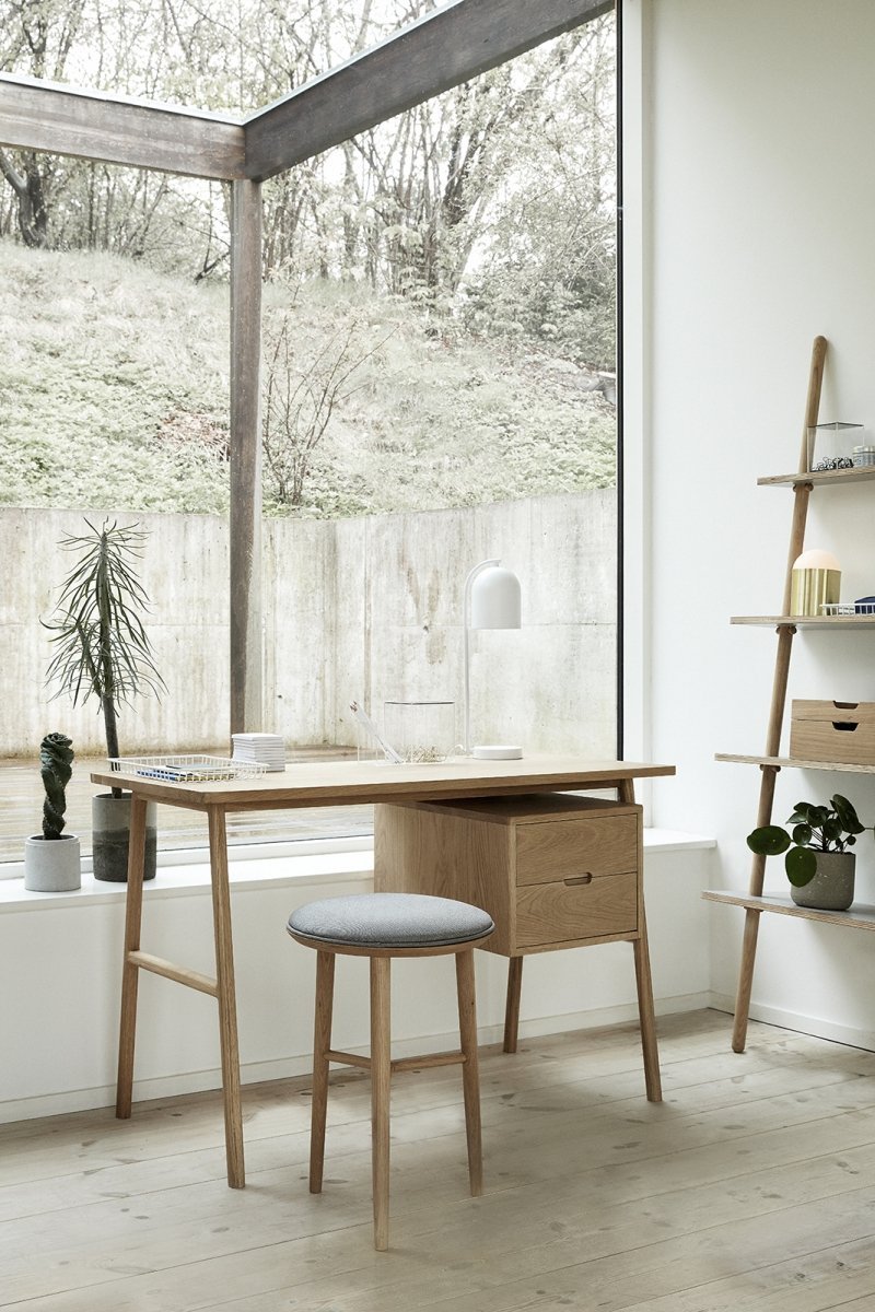 Hübsch DESK Biurko z 2 Szufladami - Dębowe