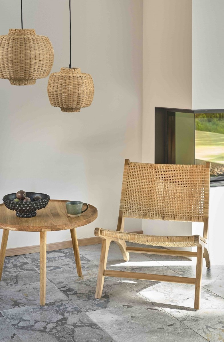 Villa Collection VILNA Lampa Wisząca Rattanowa 50 cm Naturalna