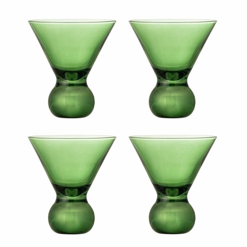 Bloomingville CORLISS Kieliszki Koktajlowe 4 Szt. / Zielone