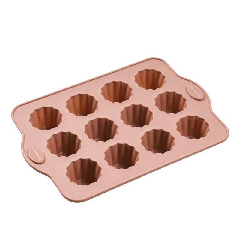 Blomsterbergs BAKE Silikonowa Forma do 12 Babeczek - Różowa