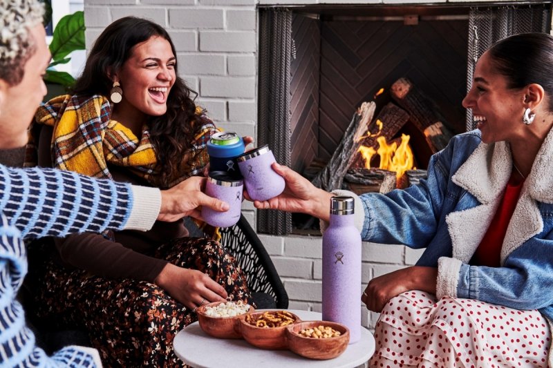 Hydro Flask BUNDLE Zestaw Grzanego Wina - Butelka Termiczna + 2 Kubki / Liliowy