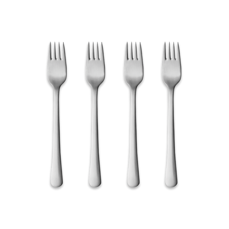 Georg Jensen COPENHAGEN Widelczyki do Ciasta 4 Szt. Matowe
