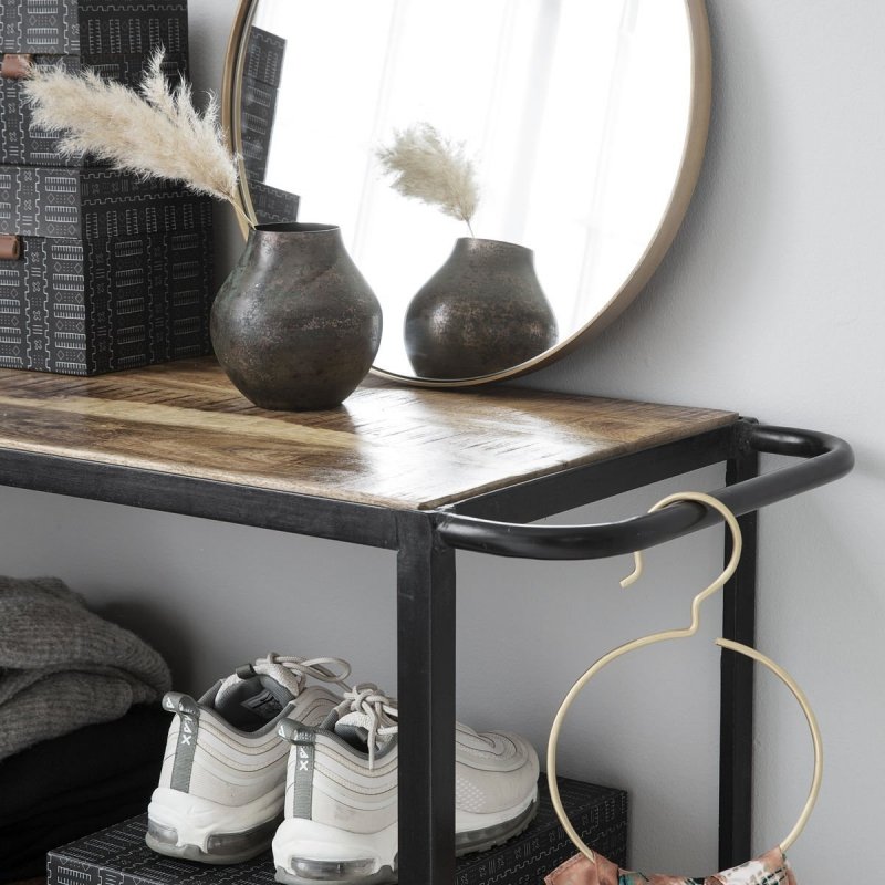 House Doctor UNIT Regał na Kółkach 98 cm z Półkami  z Drewna Mango