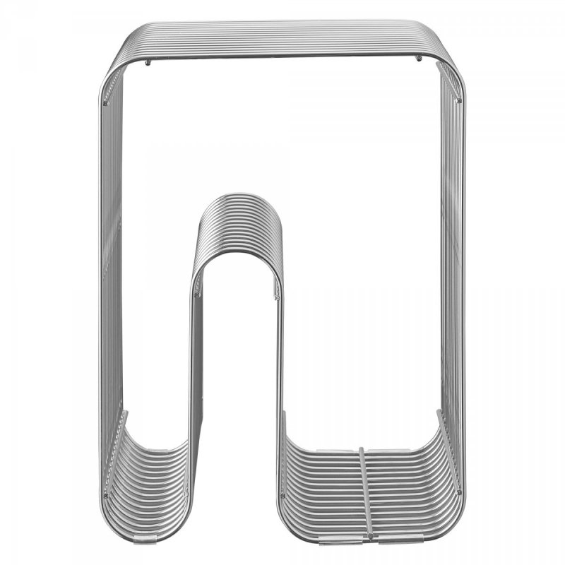 Aytm CURVA Metalowy Stolik Kawowy - Pomocniczy / Srebrny
