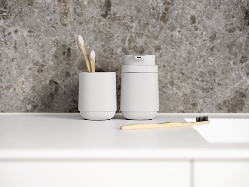 ZONE Denmark TIME Kubek Łazienkowy na Szczoteczki / Jasnoszary Beton