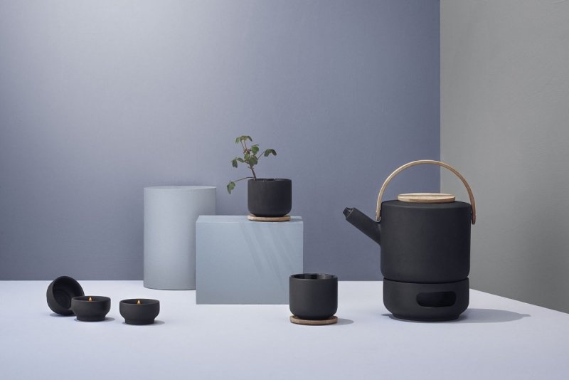Stelton THEO Dzbanek do Herbaty 1.25 l z Podgrzewaczem - Czarny