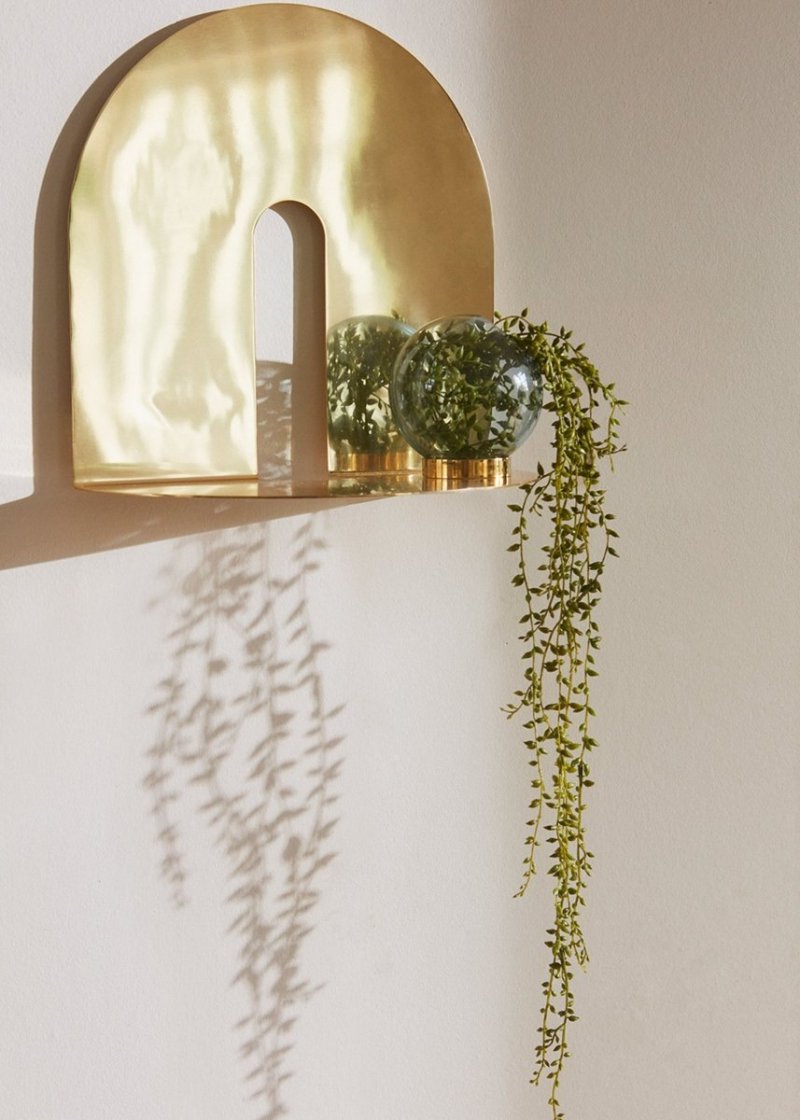 Aytm CASTELLUM Stalowa Półka Ścienna - Czarna