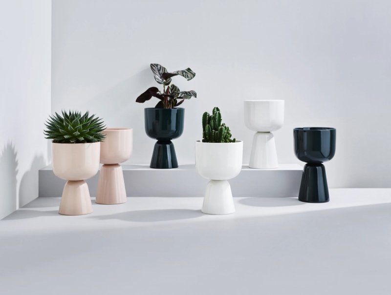 Iittala NAPPULA Osłonka - Doniczka do Kwiatów 19 cm - Wysoka / Biała
