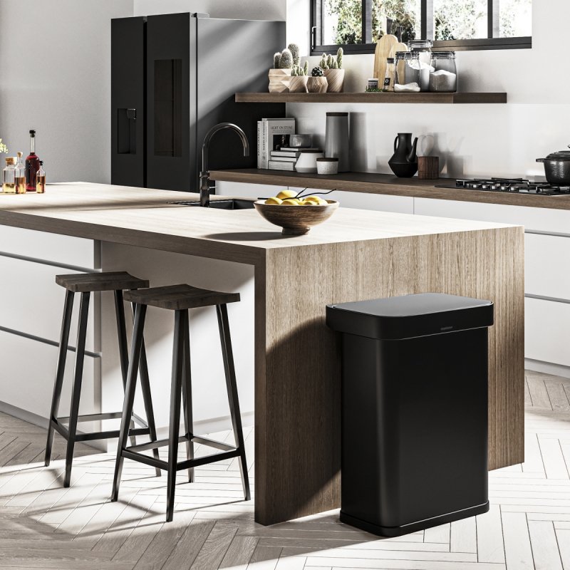 simplehuman LINER POCKET VOICE Automatyczny Kosz na Śmieci 58 l z Możliwością Otwierania Głosem / Czarny