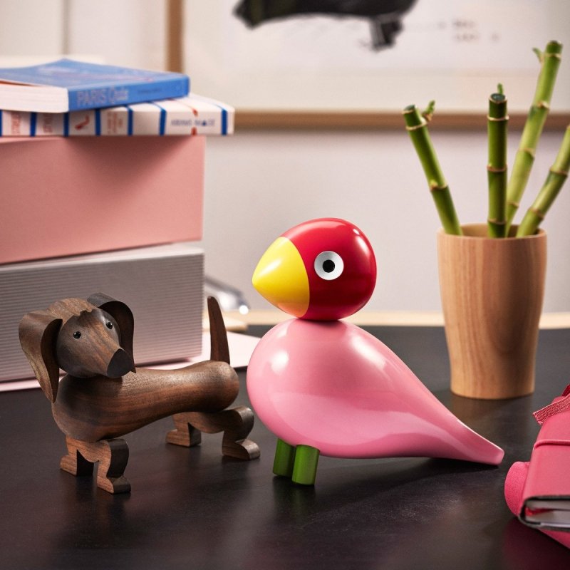 Kay Bojesen SONGBIRD Ptaszek Drewniany RUTH / Różowy