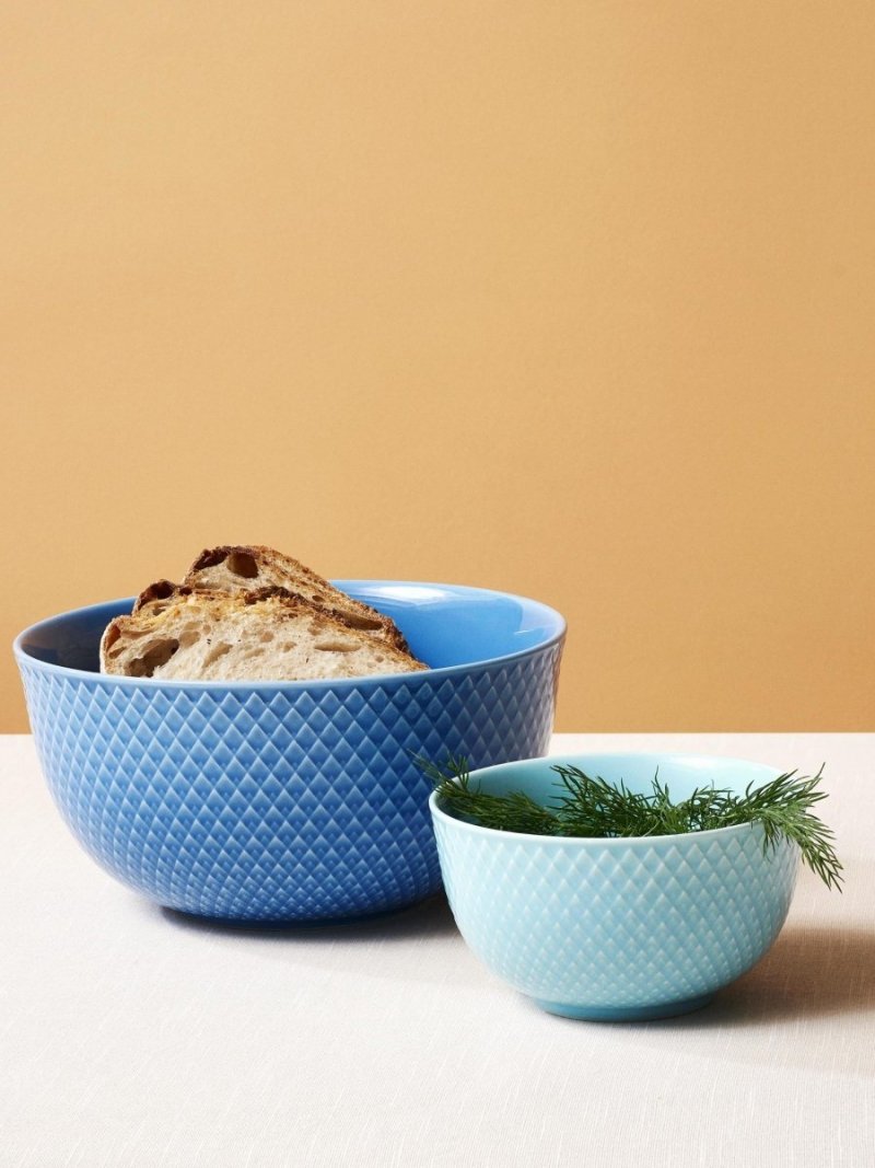 Lyngby Porcelain RHOMBE COLOR Miska 17,5 cm Niebieska