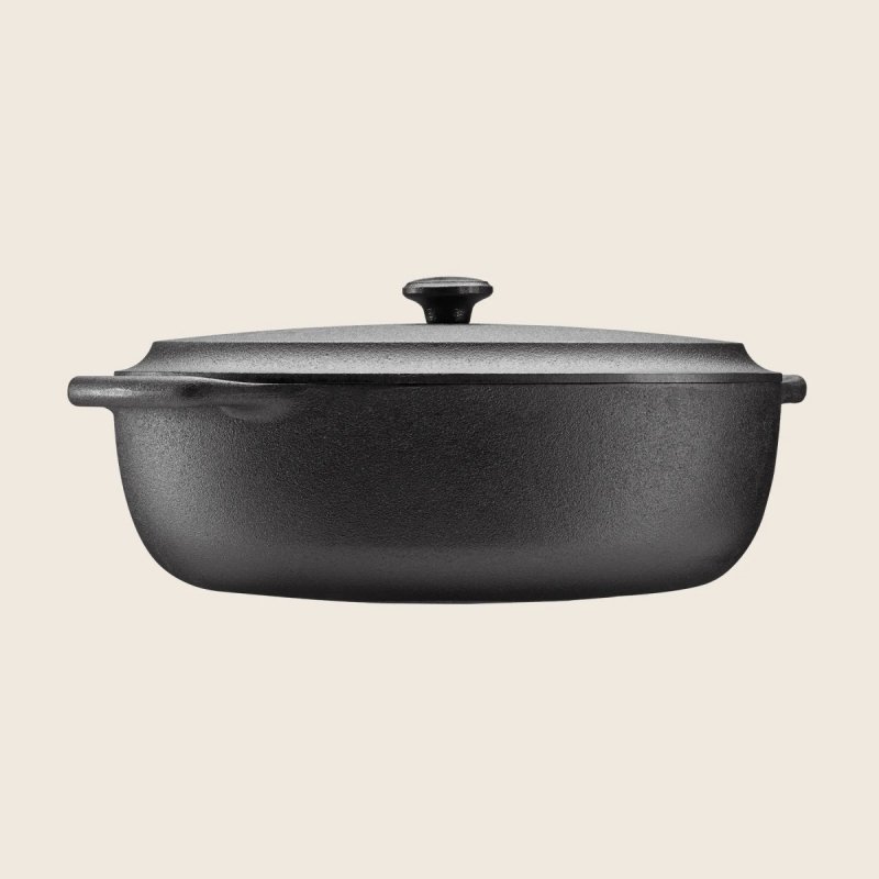 Skeppshult CLASSIC Brytfanna Żeliwna - Gęsiarka 6 l / Czarna
