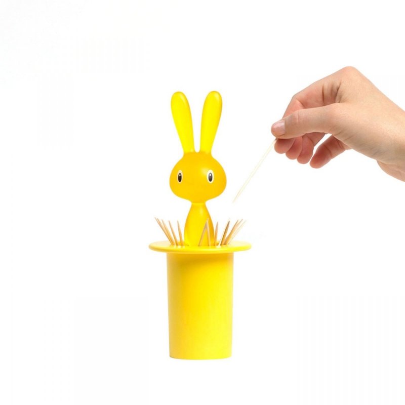 Alessi MAGIC BUNNY Pojemnik na Wykałaczki / Żółty
