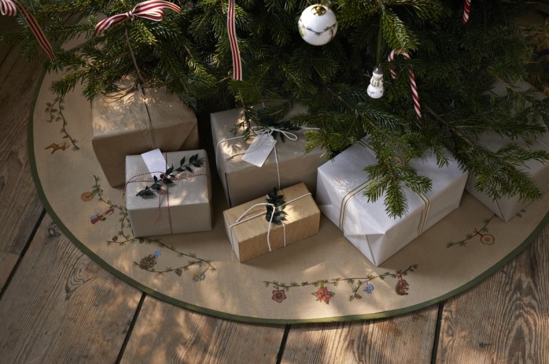 Kähler HAMMERSHØI CHRISTMAS Dywanik Świąteczny - Mata pod Choinkę 130 cm / Brązowa