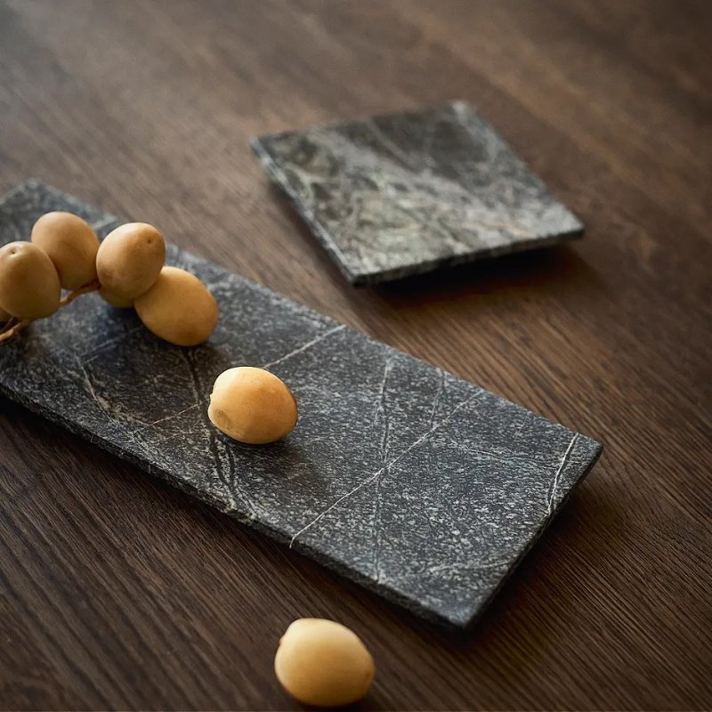 Muubs VITA Marmurowa Tacka - Podstawka Łazienkowa 12 cm / Zielona