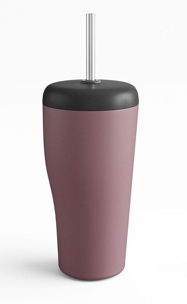 Georg Jensen SKY Kubek Termiczny ze Słomką 400 ml / Różowy