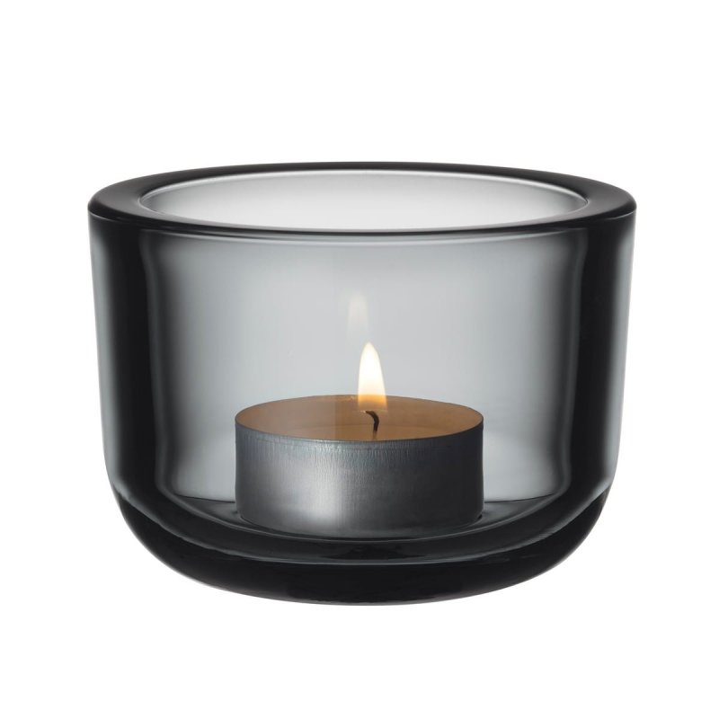 Iittala VALKEA Świecznik Tealight / Szary