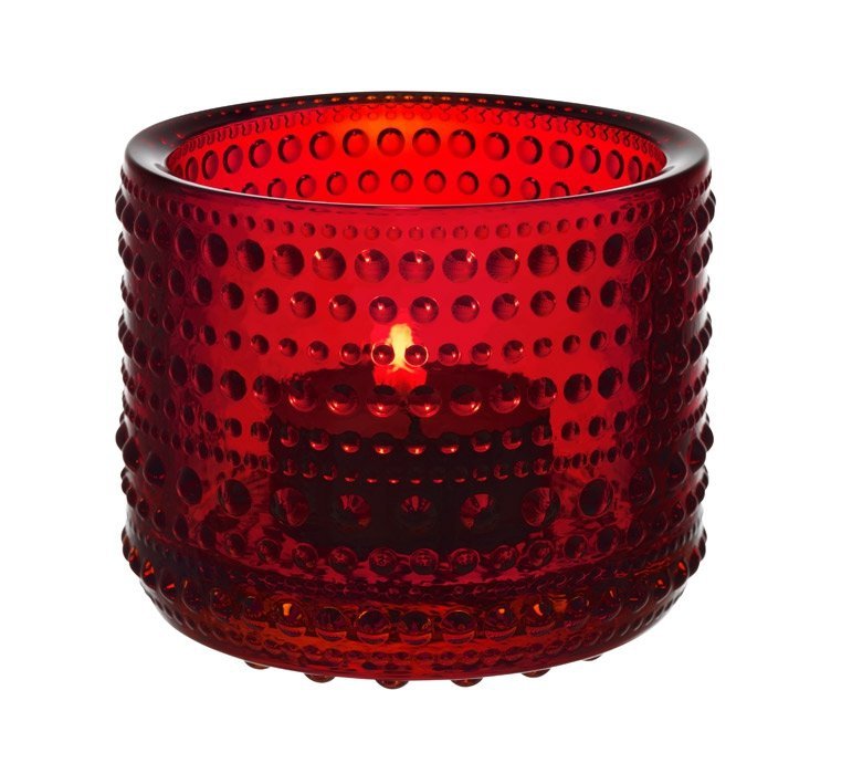 Iittala KASTEHELMI Świecznik Tealight / Czerwony