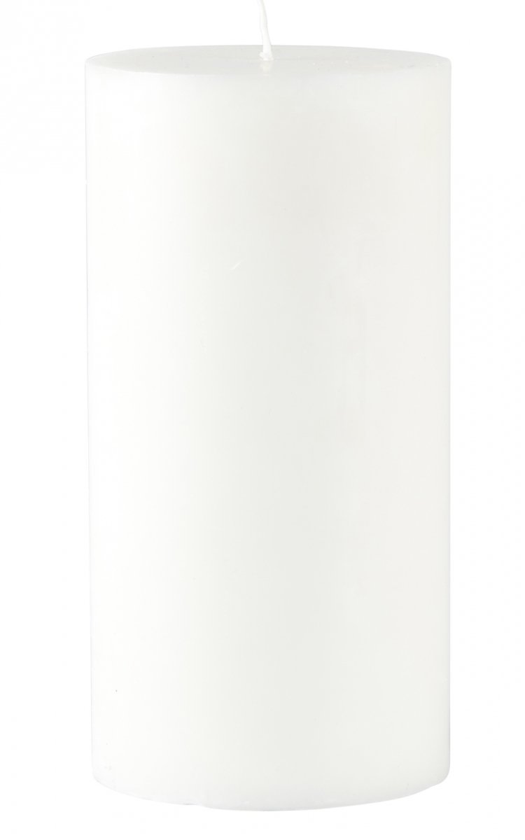 Villa Collection PILLAR Duża Świeca Bryłowa 20 cm Biała