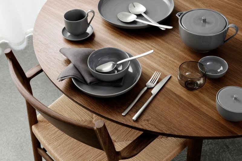 Blomus RO Filiżanka ze Spodkiem 290 ml 2 Szt. - Szara Sharkskin