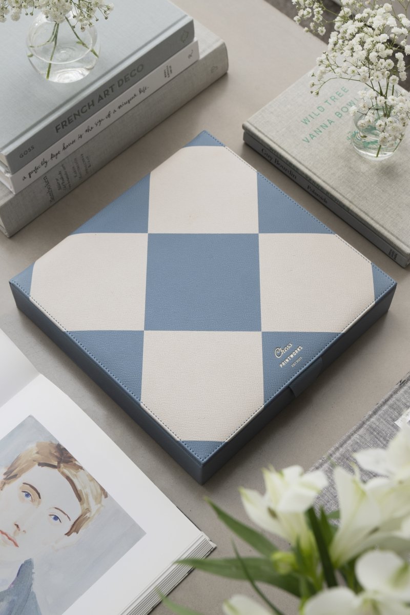 Printworks GAMES Zestaw do Gry w Szachy - Reverra / Beżowo - Niebieski