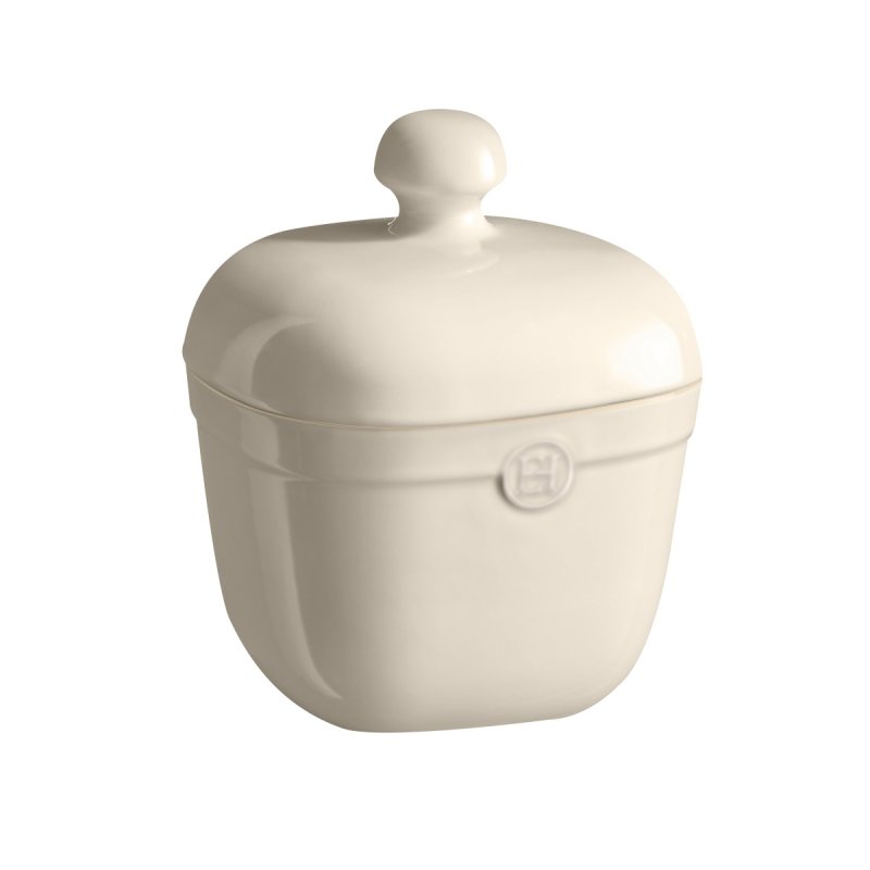 Emile Henry NATURAL Ceramiczny Pojemnik - Słoik z Pokrywką na Ciasteczka / Beżowy