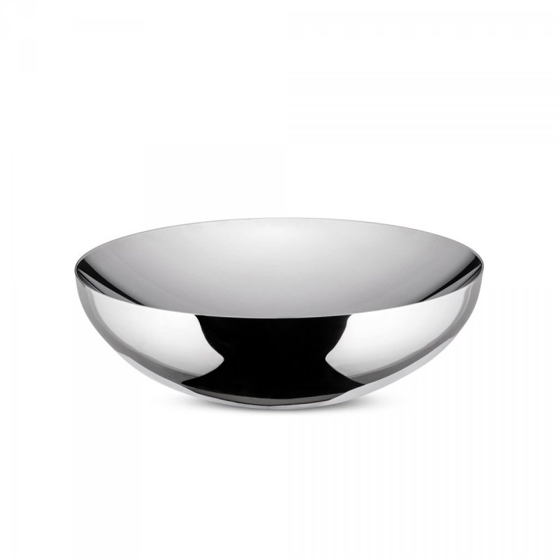 Alessi DOUBLE Stalowa Misa o Podwójnych Ściankach 25 cm / Srebrna Polerowana