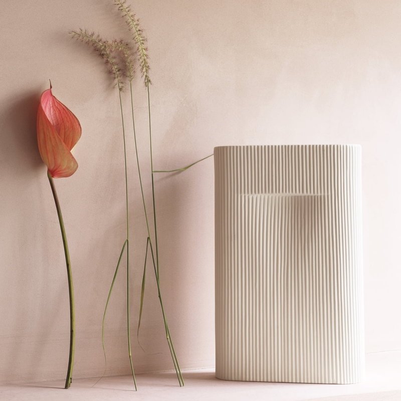 Muuto RIDGE Wazon do Kwiatów 48 cm Biały (Off-White)