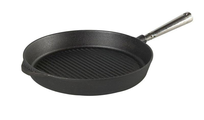 Skeppshult - Patelnia Żeliwna Grillowa 28 cm Stalowy Uchwyt