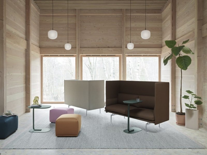 Muuto RELATE Stolik Pomocniczy - Boczny 73,5 cm Czarny / Blat Fornir Dębowy