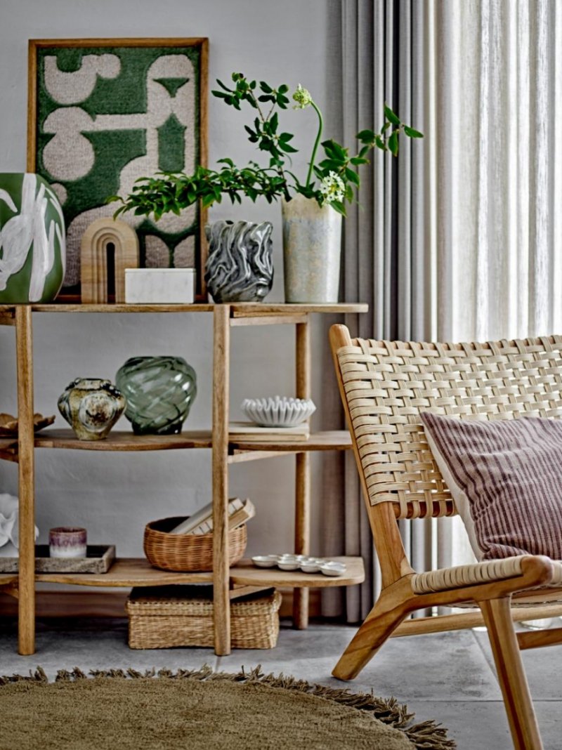 Zielony wazon dekoracyjny Bloomingville o wysokości 30,5 cm