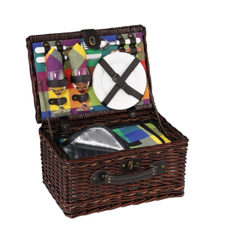 Cilio BELLANO Kosz Piknikowy z Wyposażeniem dla 2 Osób