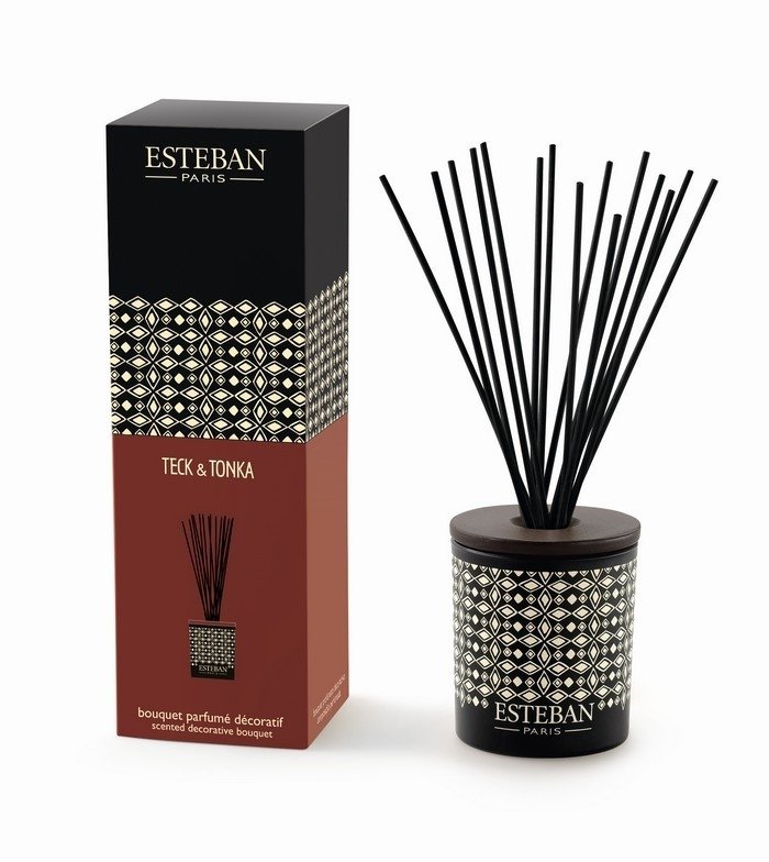 Esteban PARIS Dekoracyjny Dyfuzor Zapachowy z Patyczkami 100 ml / Zapach Teck and Tonka