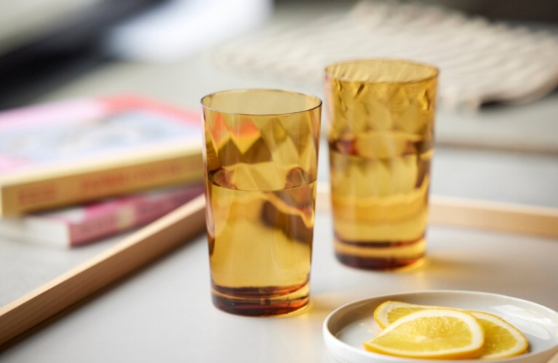Lyngby Glass VIENNA Szklanki Wysokie 400 ml 4 Szt. / Żółte