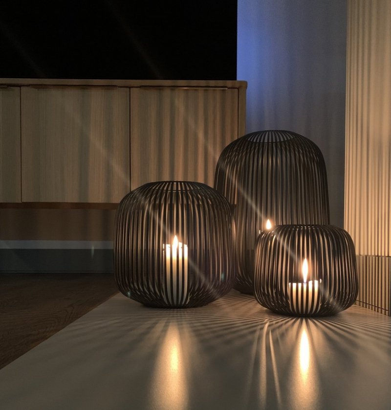 Blomus LITO Lampion - Świecznik 17 cm Czarny