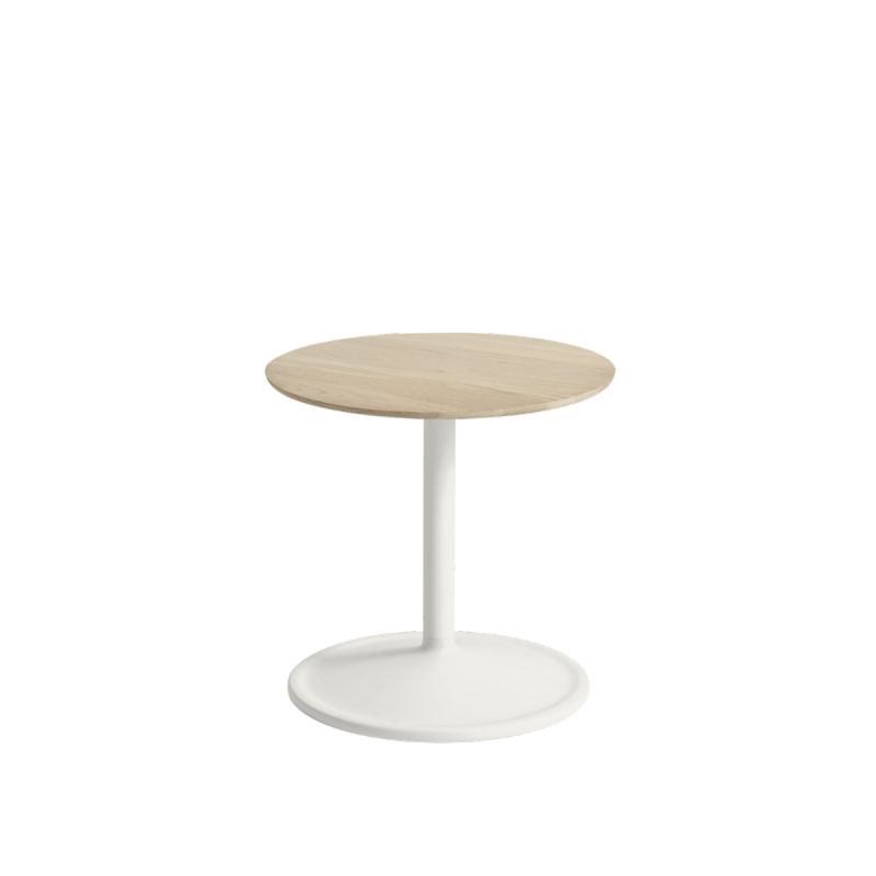 Muuto SOFT SIDE Stolik Okrągły 40 cm Biały / Blat 41 cm Dąb Naturalny