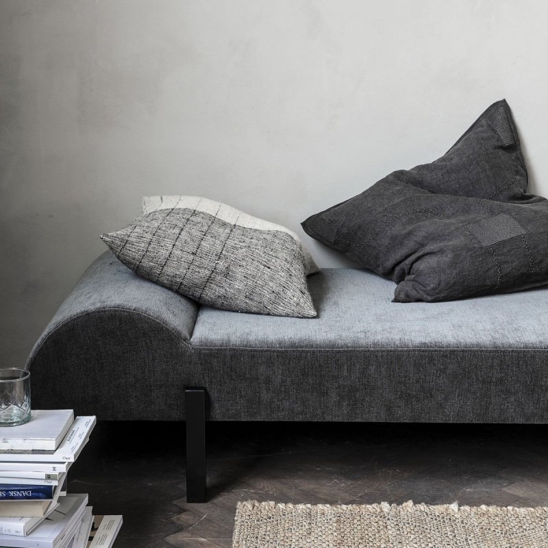 House Doctor DIVA Leżanka - Siedzisko Tapicerowane - Ciemnoszara