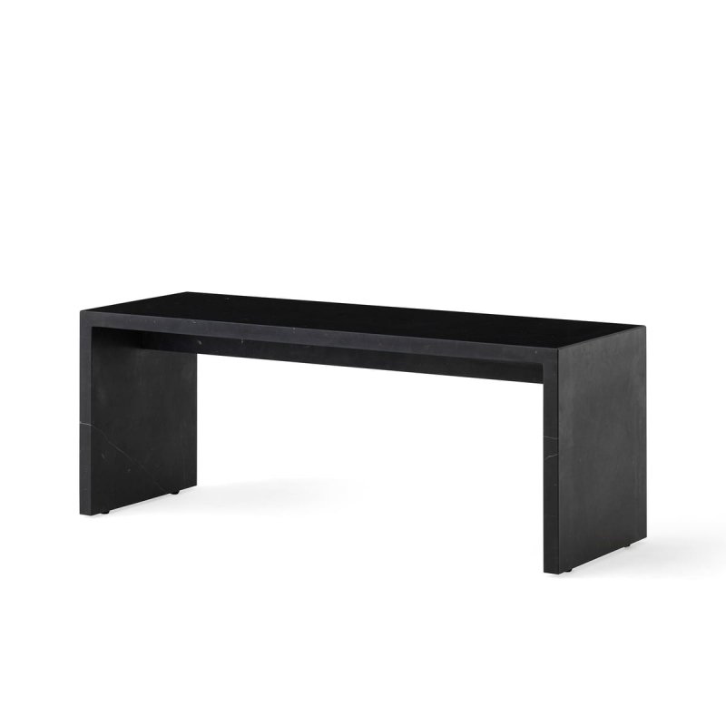 Audo PLINTH Marmurowy Stolik Kawowy 100 cm / Czarny Marmur Marquina